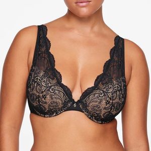 Thirdlove lace contour plunge bra size 38E black